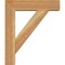 Ekena Millwork Traditional Block Rough Sawn Bracket w/ Offset Brace, Western Red Cedar, 6"W x 22"D x 26"H BKT0604X22X26TRA05RWR - alternate 2